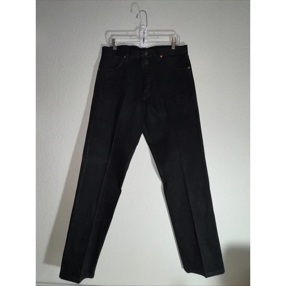 Vintage Wrangler Jeans Mens 33x34 Shadow Black Cowboy Cut Read Description